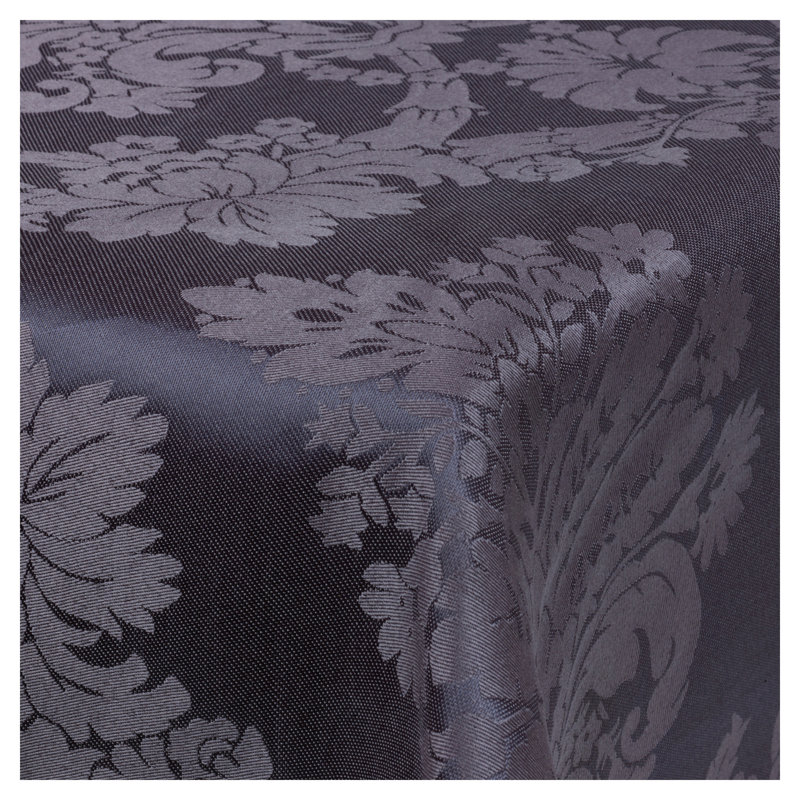 Damask Patterned Tablecloth, 150cm W x 220cm L, Grey