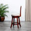 Tabouret en cerisier, siège en tissu beige pour magnifique siège pivotant en cerisier avec housse souple-1596728087-1603009701
