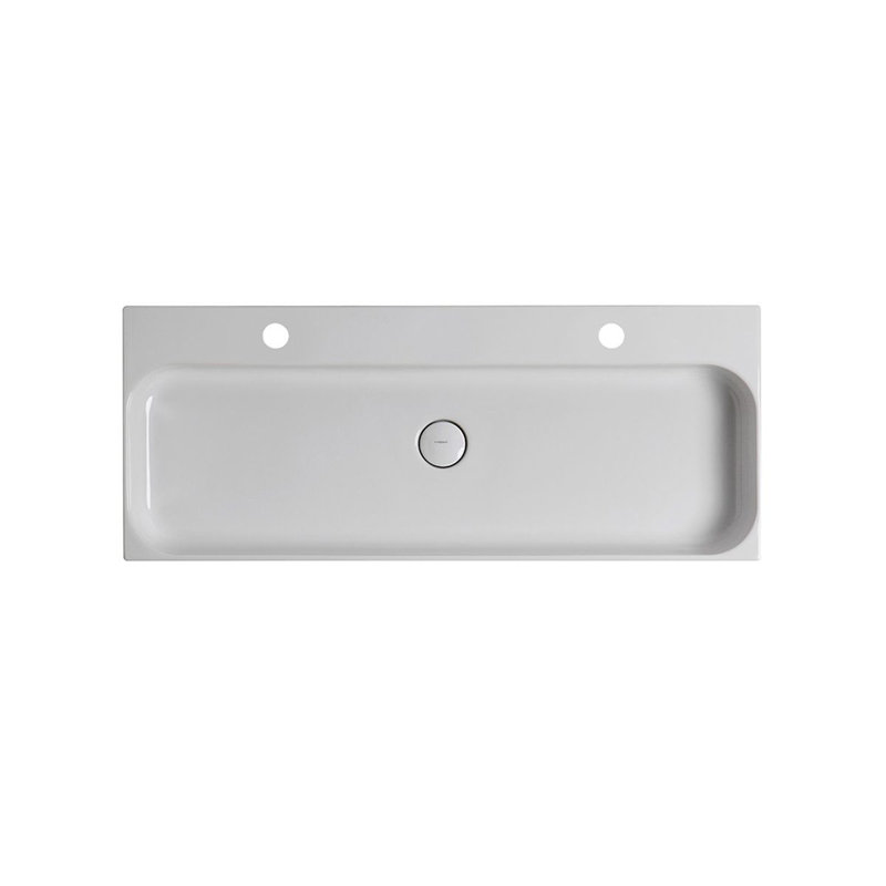 Unit 39.4'' L Bathroom Sink, Two Holes