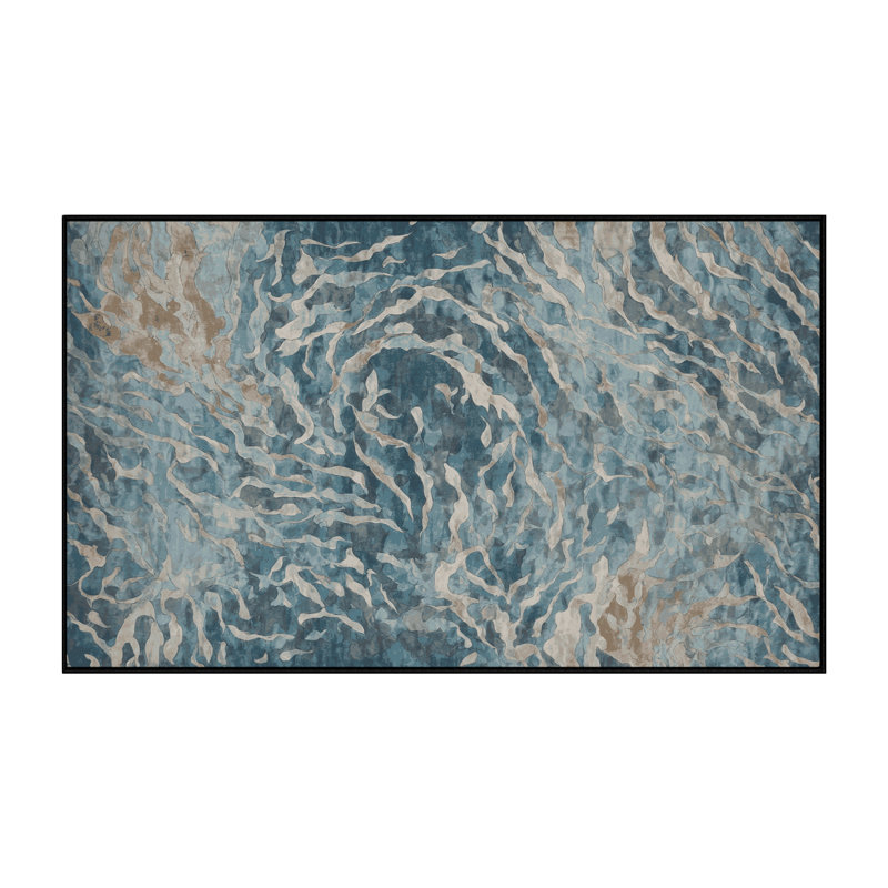 Machine Washable Gray Area Rug, Rectangle 8' x 12'