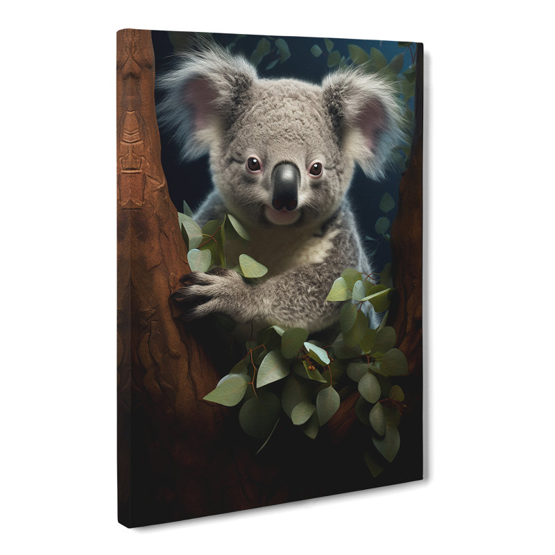Koala Bear Conceptual Art - Wrapped Canvas, 50cm H x 35cm W x 3cm D
