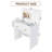 Flip Top Vanity Desk With LED Lighted Mirror & Built-In Outlet - Makeup Vanity Table With 2 Drawers, Open Storage, Hooks For Jewelry (No Stool Included)