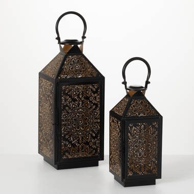 Northlight 29.5 White and Gold Moroccan Style Lantern Floor Lamp