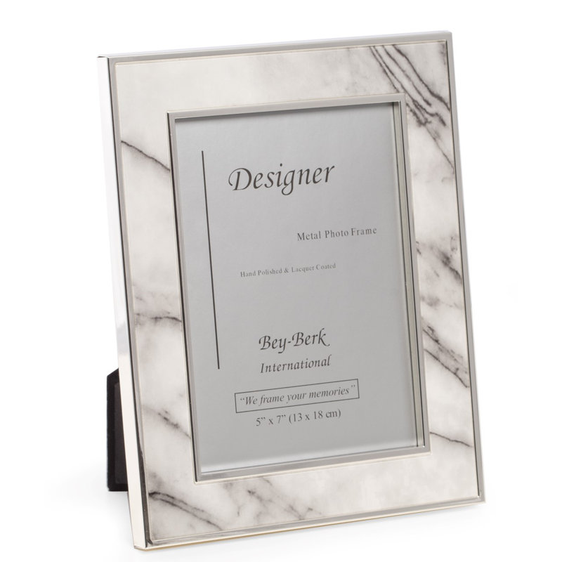 Stringer White Metal Matte Picture Frame, 5" x 7"
