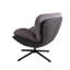Fauteuil de bureau, chaise d'appoint, chaise d'appoint moderne avec base en similicuir et métal noir, gris clair-953779451