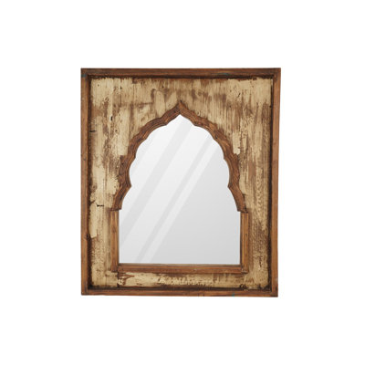 Wood Flat Wall Mirror