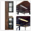 Vitrines de style luxueux avec armoires et étagères, portes d'armoires en verre, lumières DEL
