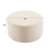 Modern Elegant Cream Velvet Side Table , 30.67"X30.67"X15.59", Foam Versatile For Decor, 30X30x16, Filled, Adds Style-620052707