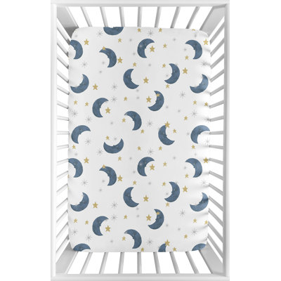 Moon Bear Star Mini Fitted Crib Sheet
