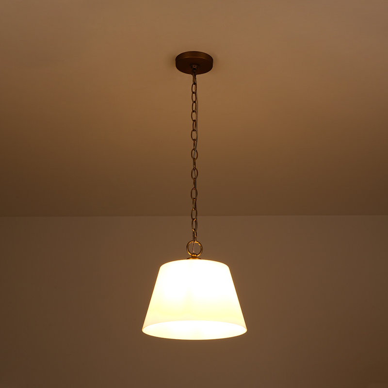 1-Light Conical Glass Pendant