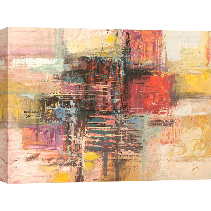 Abstract Palette by Lucas - No Frame Print on Canvas, 90cm H x 120cm W x 4cm D