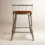 Coriander Iron & Leather 25" Counter Stool