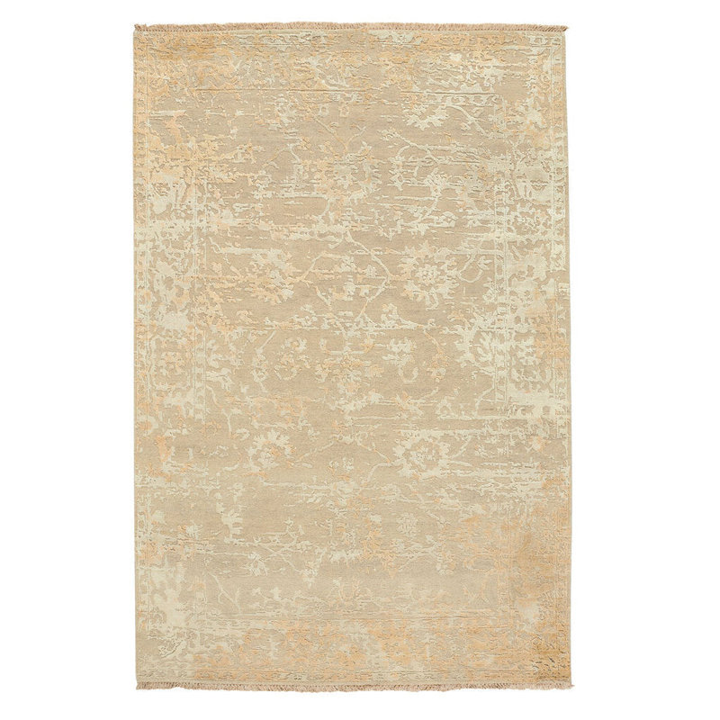 Jain Oriental Area Rug in Ivory, Rectangle 8' x 10'