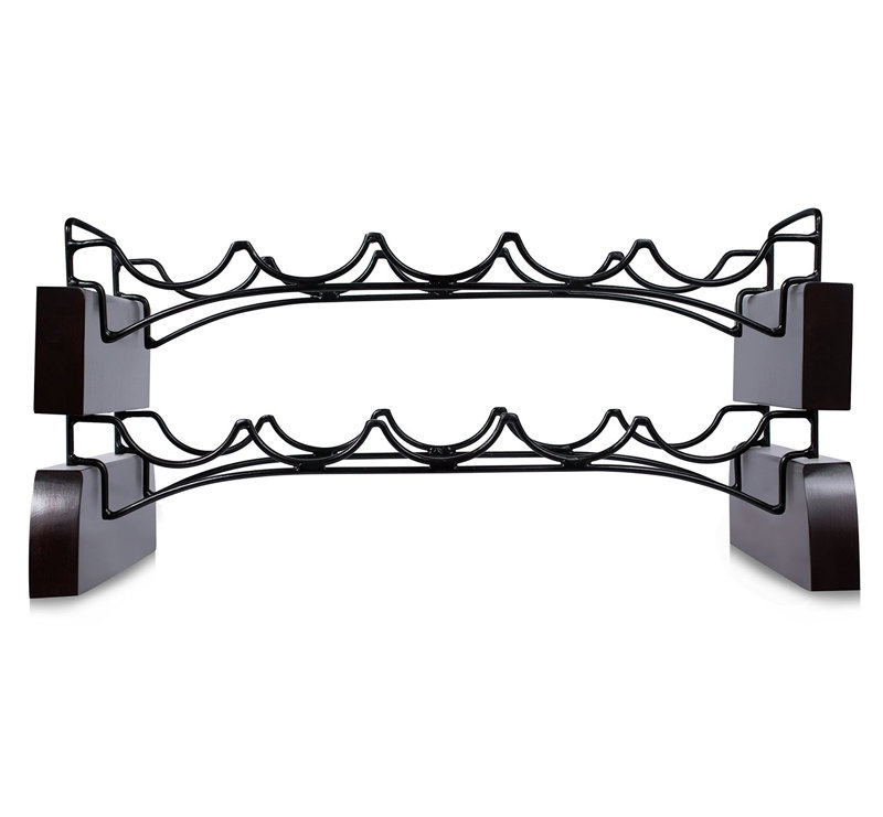 Downey Solid Wood Tabletop Wine Bottle Rack in