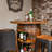 Whiskey Barrel Pub Table with 36" Solid Oak Top Handmade Rustic Bar Table Crafted by Family-Owned Mystic Barrels