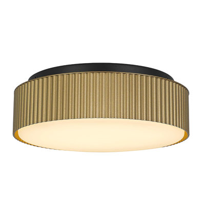 13 inch Brass LED Flush Mount