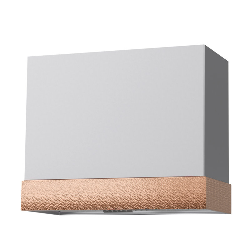 Akicon Stainless Steel 600 CFM Ducted (Vented) Wall Mounted Required Range Hood, Silver/Copper