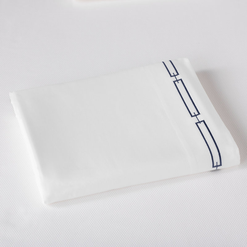 Stanza 420 Thread Count Egyptian-Quality Cotton Flat Sheet, Queen Flat Sheet, White