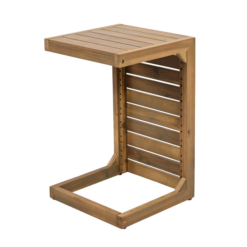 Table de bout en C brun