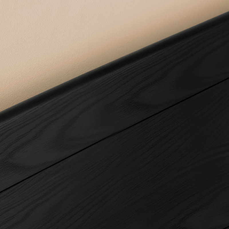 Wooden Bed, European King (160 x 200 cm), Black Oak