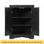 Armoire de rangement triangulaire noire avec tablettes réglables, armoire de plancher autoportante pour la cuisine à domicile-717429159