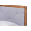 Lit plateforme simple en bois gris foncé Fakenham Mid-Century-1847621638