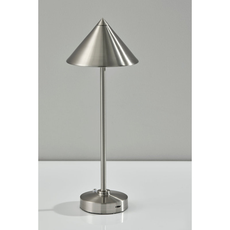 Lampe de table sans fil à DEL Ritchie, Argent argent