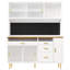 Kitchen Cabinet With Led, 5 Doors And 2 Drawers Black-122746432