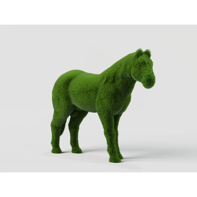 Topiaire d'extérieur cheval vert