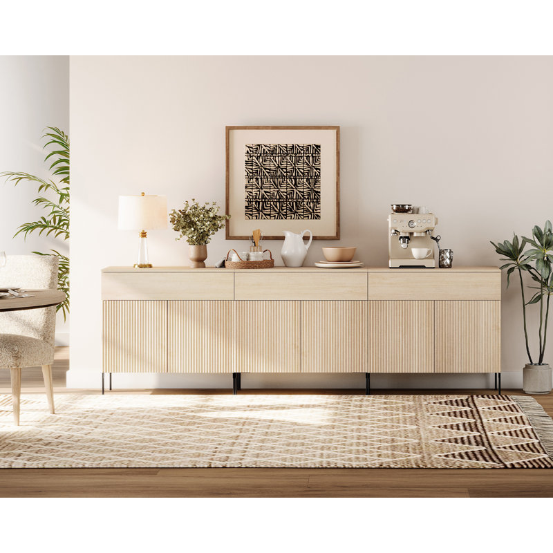 Union Rustic 94.5" W Manufactured Wood Sideboard, Beige