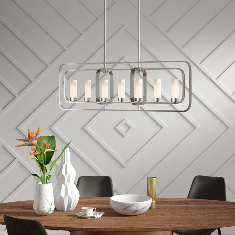 Iniguez 7 - Light Kitchen Island Pendant, Brushed Nickel