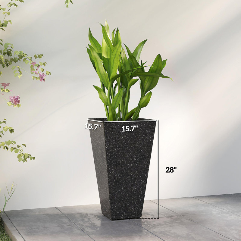 Stackable Taper Planters,Set Of 3 Flower Pots,Tall Planters
