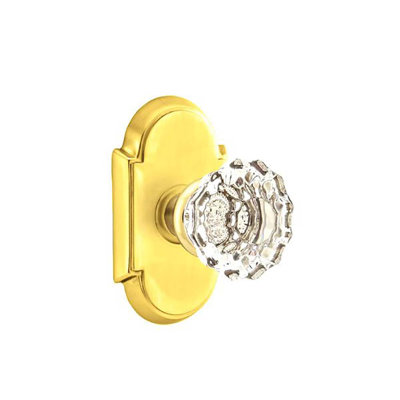 Emtek Passage Knobset w/ #8 Rosette and Astoria Glass Knob
