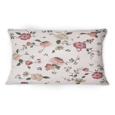 Coussin décoratif Vintage Roses On Old Pink