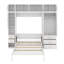 Lit escamotable double avec casiers et armoires