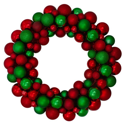 Couronne de Noël incassable 24 po - non éclairée