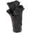 Black Ceramic Abstract Floral Inspired Decorative Vase with Wavy Folded Rim-98716326
