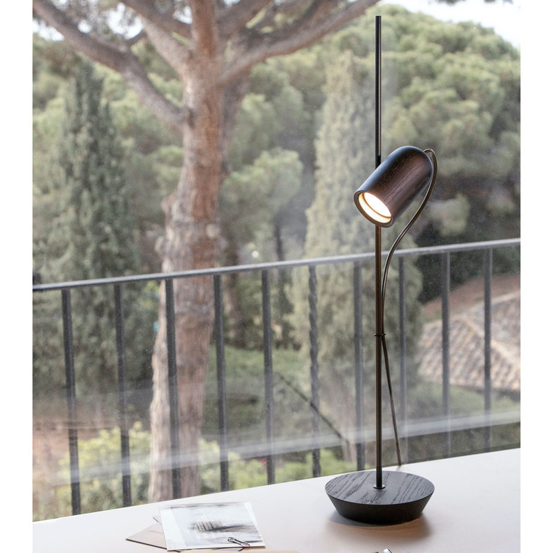 Onfa Table Lamp, Graphite/Oak, Oak