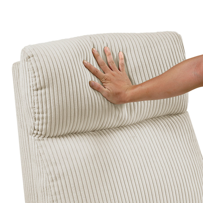 Power Lift Chair Recliner 1Pc Plush Corduroy Upholstery, Beige