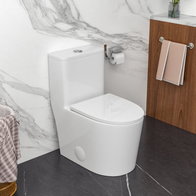 Toilette allongée une pièce à double chasse 1,1 / 1,6 GPF (siège inclus)