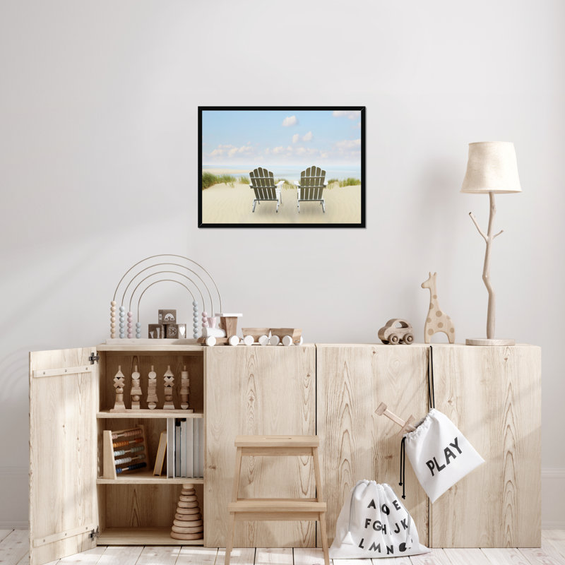 Beachscape I by James McLoughlin - Print, 55cm H x 80cm W, Black Framed Paper Print