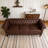 83.66 Inch Width Traditional Square Arm Sofa