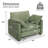  42.1" Oversized Accent Chair, Modern Upholstered Reading Armchair With 33.6" Wide Seat, Ergonomic 120° Backrest, 2 Pillows For Living Room, Chenille-586078809