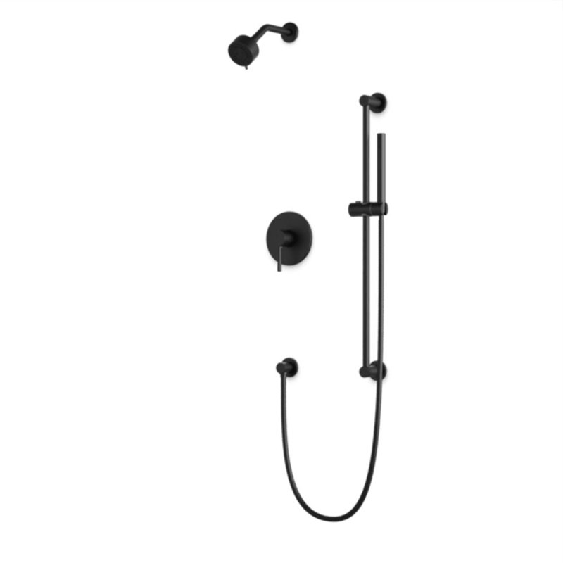 Système de douche complet, Noir mat