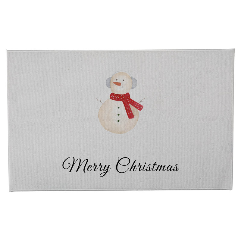 Paillasson Merry Christmas, Blanc d'hiver, L 21 po x L 34 po