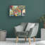 Art mural sur toile tendue - «Indigo Tree A» de Suzanne Allard pour décoration de salon, de chambre à coucher ou de bureau - 30 x 47