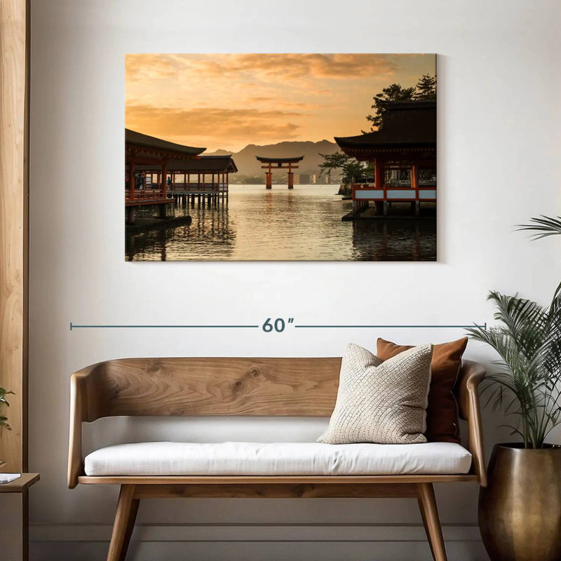 Famous Itsukushima Shrine, 30" H x 45" W