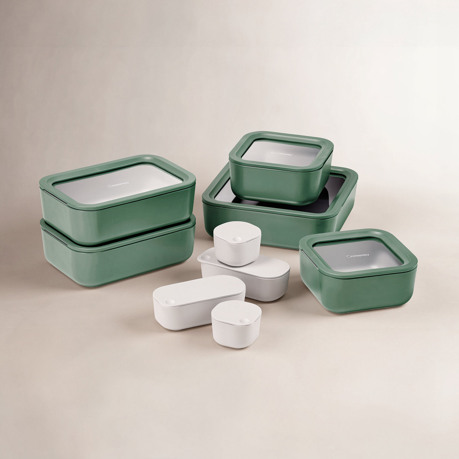 Caraway 14-Piece Glass Food Storage Set, Sage