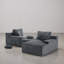 Très grand canapé-lit modulaire en flanelle de fourrure de lapin avec compression et sans oreiller-892719189
