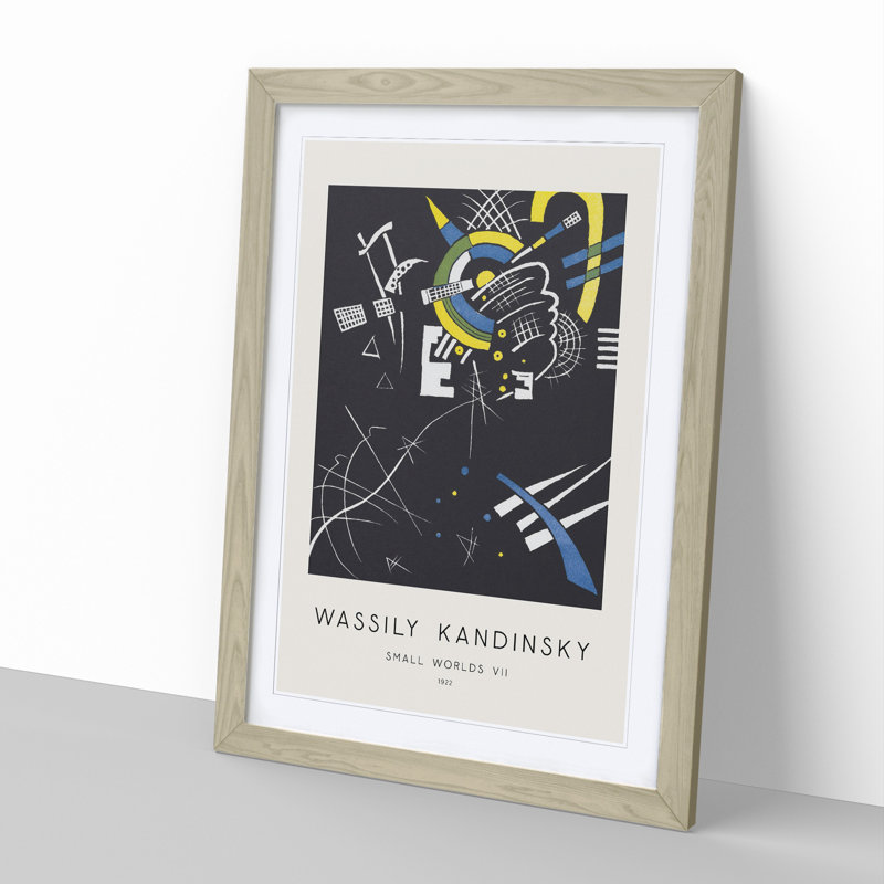 Small Worlds Vii by Wassily Kandinsky - Picture Frame Painting, 65cm H x 48cm W x 2cm D, Oak